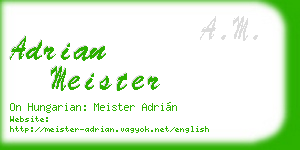 adrian meister business card
